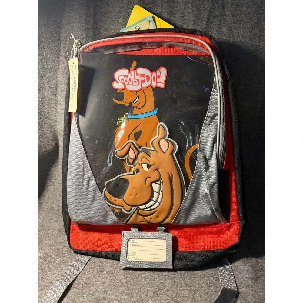 Scooby-Doo Where R-U? Backpack Red Black 3D Graphic Holiday Fair NWT